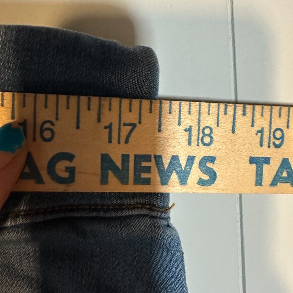 The Pioneer Woman Jeans Large Blue Denim Cotton Bootcut Leg Pull On Design - Picture 7 of 10